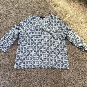COMO Black blue/white Blouse XL